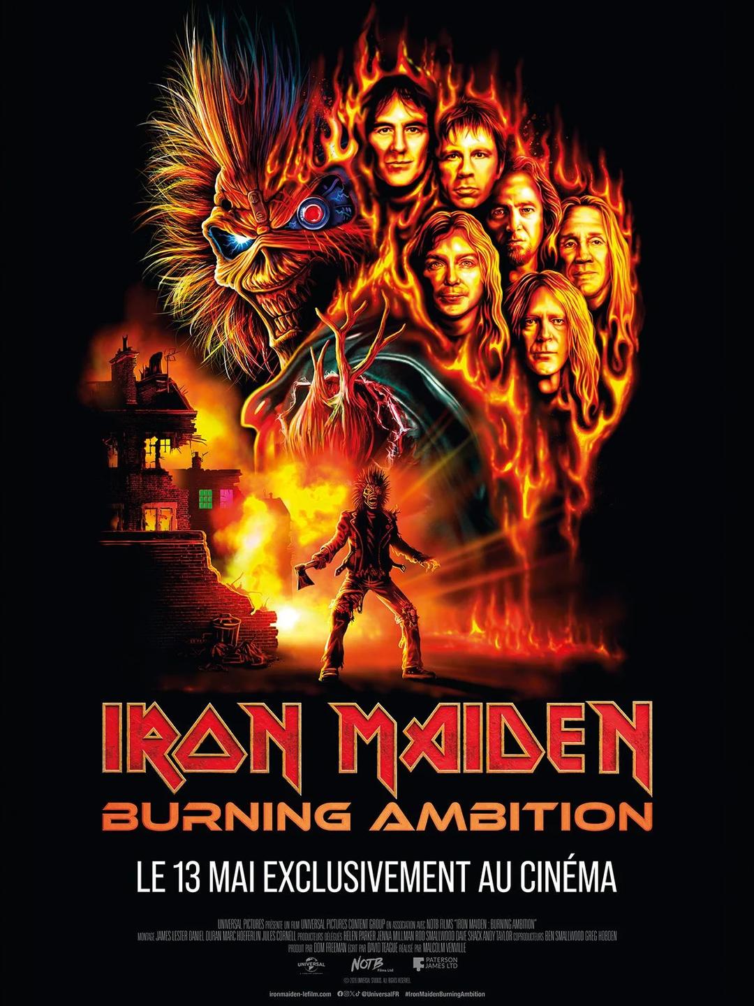 Affiche IRON MAIDEN BURNING AMBITION