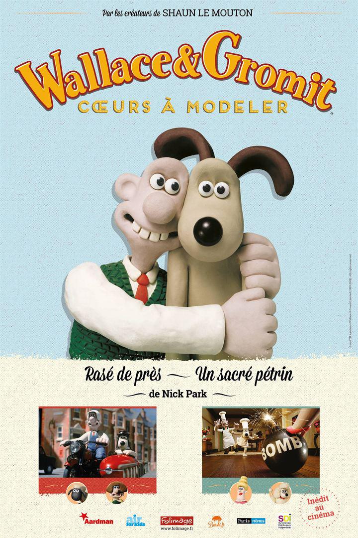 Affiche WALLACE ET GROMIT COEUR A MODELER